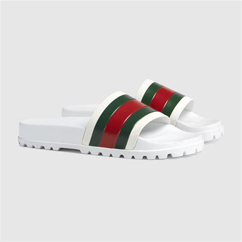 fake gucci leather slides|gucci leather slides sale.